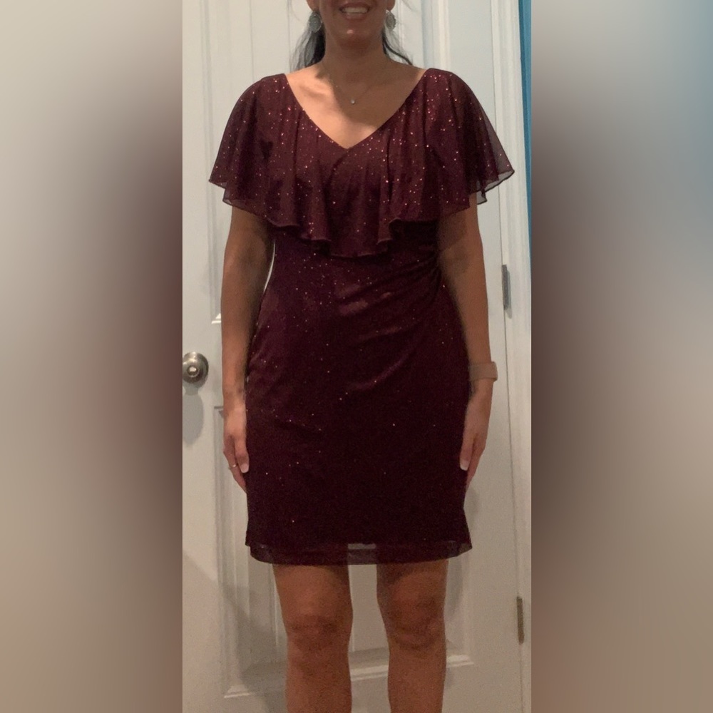 Women’s small maroon glitter dress